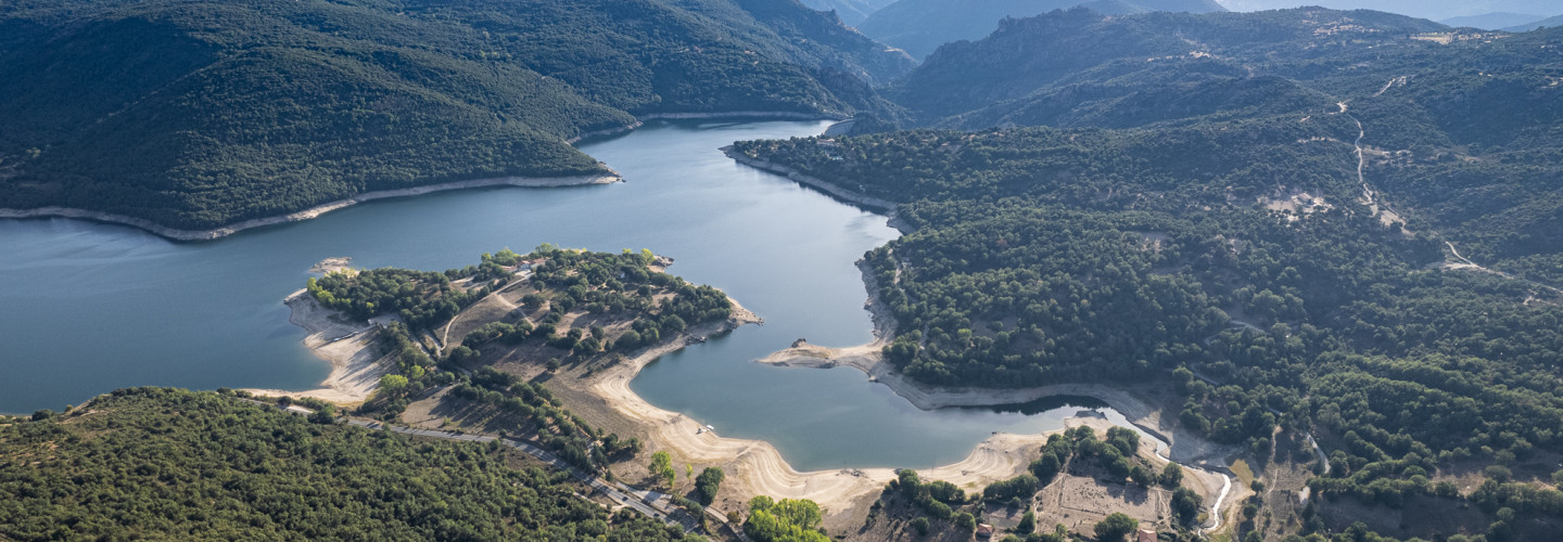 Abitato di Gavoi, partenza itinerario del GAL BMG